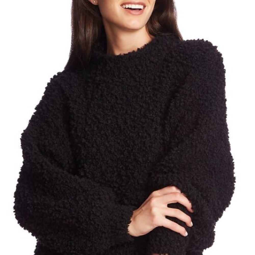 43. NWT 1 State Cozy Scoop Neck Black Sweater - Picture 8 of 8